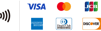 VISA、Master、JCB、Amex、Diners、Discover、銀聯(対応予定)